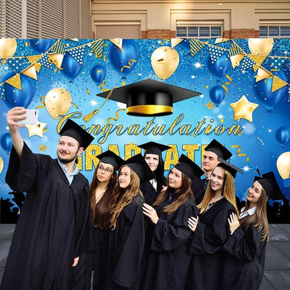 Large Grad Congratulations Banner Graduation Decorations Class of 2026 | 72x44 - Image 3