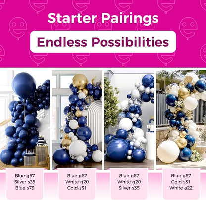 Bezente Navy Blue Latex Party Balloons 100 Pack 12 inch | Navy Balloons - Image 4