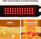 Cordless Wrist Hand Heating Pad Massage for Pain Relief, Rechargeable Heated Wrist Brace for Carpal Tunnel, Red Light Therapy Heated Wrist Massager Wrap for Arthritis, Black