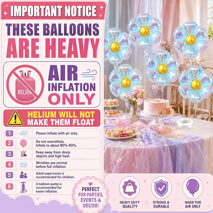 Iridescent Daisy Balloons, Baby Shower, Bridal Shower and Spring Party - Image 10