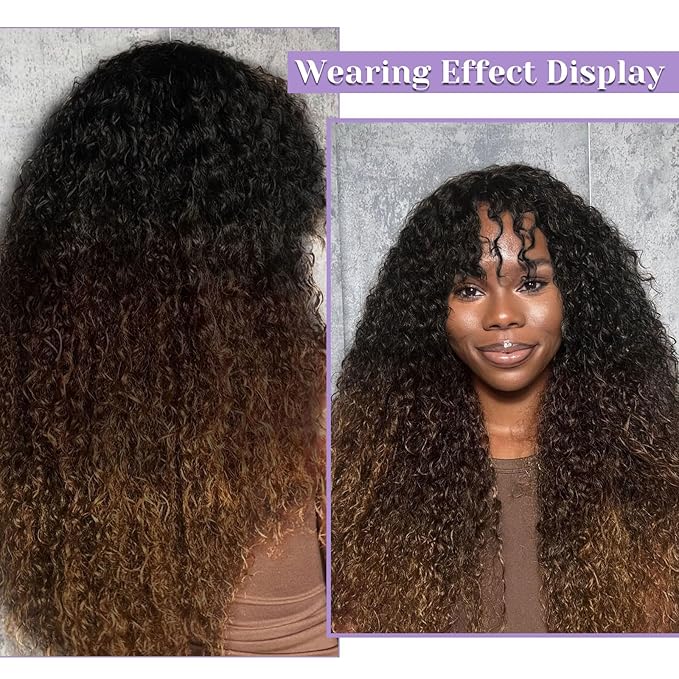 T1B/2/30 Ombre Water Wave Closure 5x5 100% Real Human Hair 20 Inch Chestnut Brown Ombre Water Wave Transparent Lace Closure