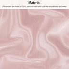 Lirex Satin Pillowcase for Hair and Skin, Super Soft and Cooling Similar to Silk, 2 Pack King Size 20"X 36" Pillow Cases with Envelope Closure, Gifts for Women Men, Light Pink