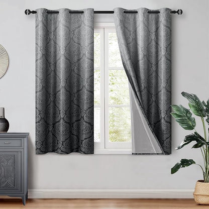 DWCN 100% Blackout Curtains for Bedroom 54 Inch Long by DWCN