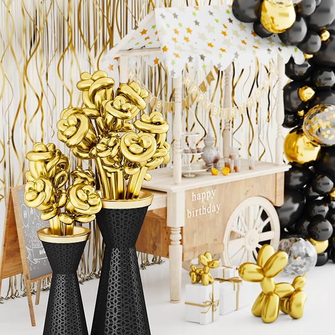 NiHome 237PCS Black and Gold Balloon Set, Includes Metallic, Confetti and - Image 6