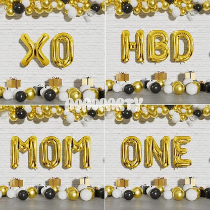 Letter Balloons Gold 40 Inch H Large Giant Big Foil Mylar Balloon | - Image 6