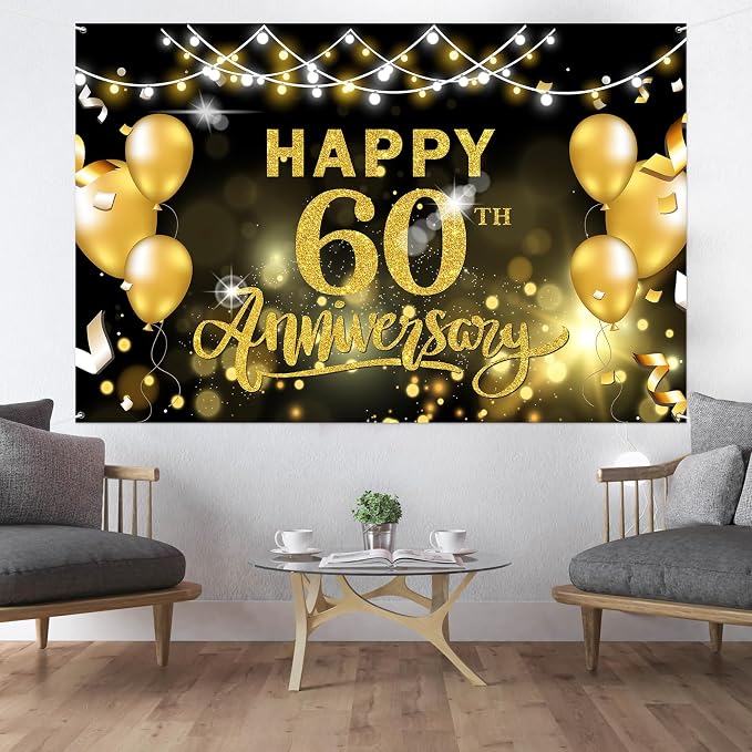 WeBenison Happy 30th Anniversary Backdrop 60th Wedding Anniversary Photography - Image 4