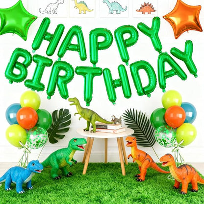 29PC Green Orange Happy Birthday Balloons Banner, 16Inch 3D Aluminum Letter - Image 8