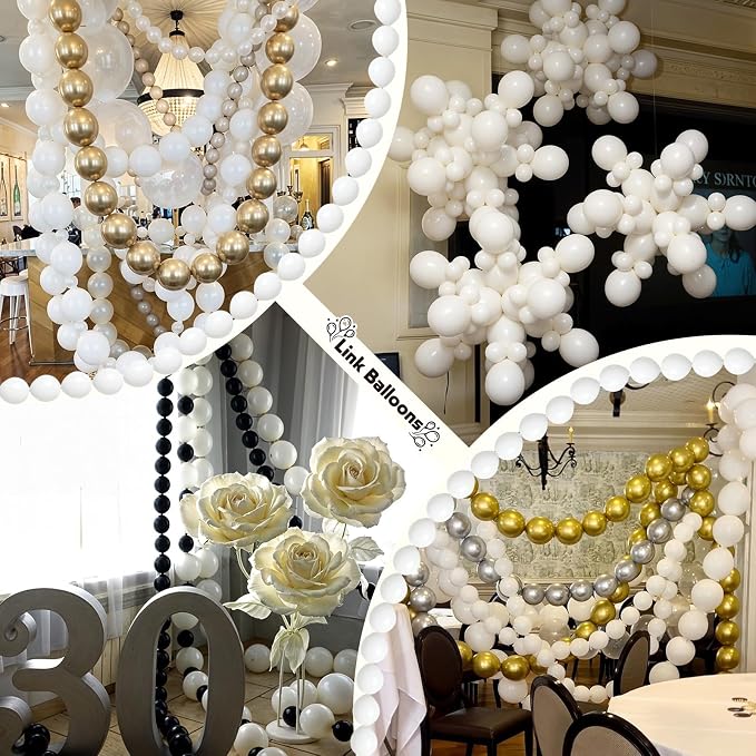 White Quick Link Balloons - Image 9