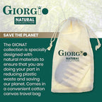 Giorgio GIONAT8 Small Natural Wooden Comb Detangler Wide Tooth Comb for Curly Hair, Bamboo and Beechwood Combs for Thick Hairs, Vegan Wooden Combs Perfect for Use with Long Thick Hair