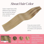 GOO GOO Tape in Hair Extensions Human Hair, #(T12A/18H) P18H Ash Beige Blonde Blend, 24inch 50g 20pcs, Skin Weft Seamless Invisible, Silky Straight with Thick Ends, Remy Human Hair