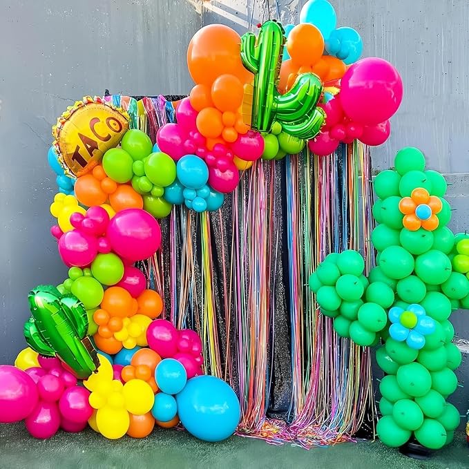Fiesta Balloon Arch Kit, Rainbow Balloon Garland - Image 7