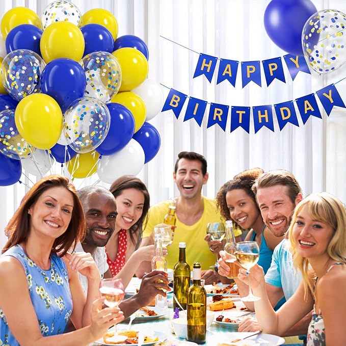 BAUANOOY Blue and Yellow Balloons, Graduation, Baby Shower, Birthday Party - Image 5