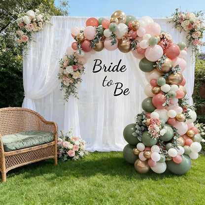 Bridal Shower Bride Balloons Arch Garland Kit | 139pcs Sage Green Retro Dusty - Image 6