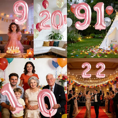 40 Inch Number 91 Balloons for 91st Birthday Party Decorations, 0-100 Jewelry - Image 7