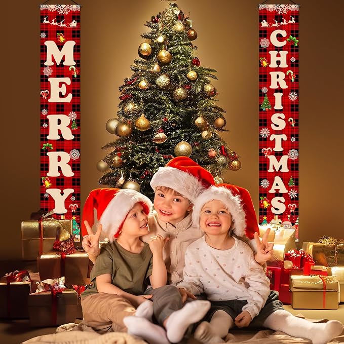 Christmas Decorations Outdoor Indoor Yard Front Porch, Merry Christmas Banner - Image 9