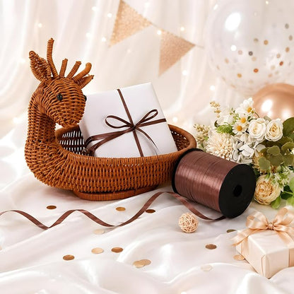 BEISHIDA 500 Yards Matte Coffee Curling Crimped Ribbon Balloon String Ribbons - Image 5