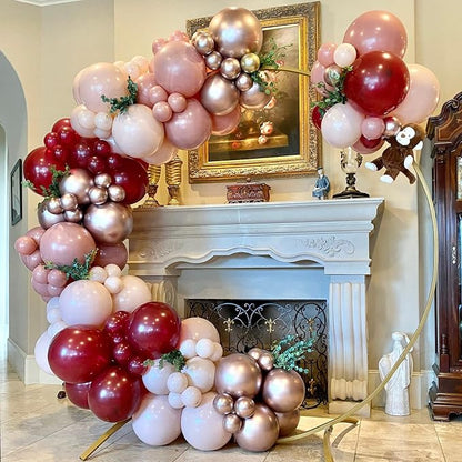 135pcs Burgundy Balloons Arch Kit Different Sizes of 18 12 10 5 Inch Dark Red - Image 4