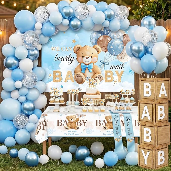 Bear Baby Shower Decorations We Can Bearly Wait Baby Shower Party Supplies by Unknown