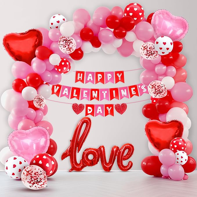 KatchOn Valentines Day Decorations Arch Set, Love Balloons Script, Heart by KatchOn
