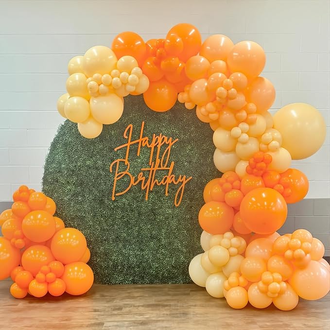 135pcs Orange Balloons Garland Kit Different Sizes of 18 12 10 5 Inch Orange - Image 4