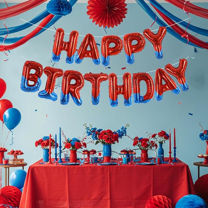 Vuzvuv Spider Theme Happy Birthday Balloon, Photography Background - Image 6