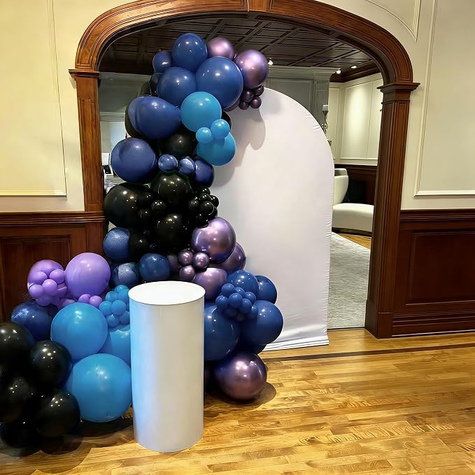 Black Purple Blue Balloon, 12Inch Metallic Navy Blue Purple Black Balloon Pearl - Image 6