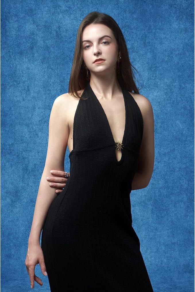 UrcTepics 8×10 ft Blue Fabric Photo Backdrops, Classic Abstract Texture Backdrop - Image 4