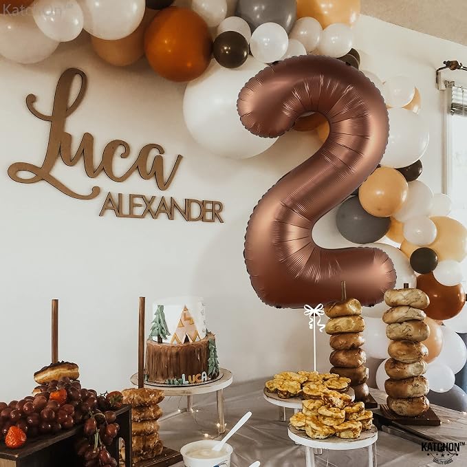 KatchOn Black Number 2 Balloon 40 Inch 2nd Birthday Decorations - Image 6