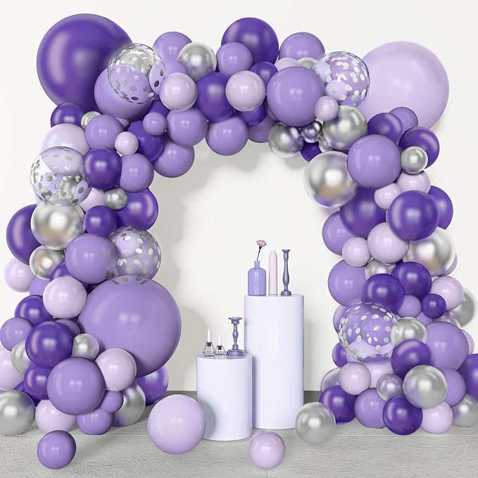 Amandir 153pcs Purple Balloon Garland Arch Kit Different Sizes | 18 12 10 5 - Image 5