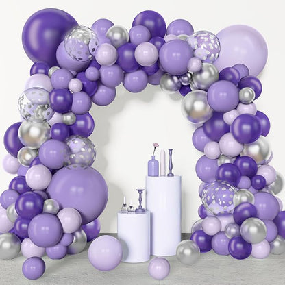 Amandir 153pcs Purple Balloon Garland Arch Kit Different Sizes | 18 12 10 5 - Image 5