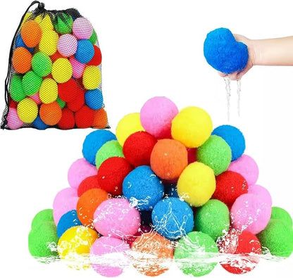 100 PCS Reusable Water Balloons, 2.4 Inch Quick Fill Splash Balls by Unknown