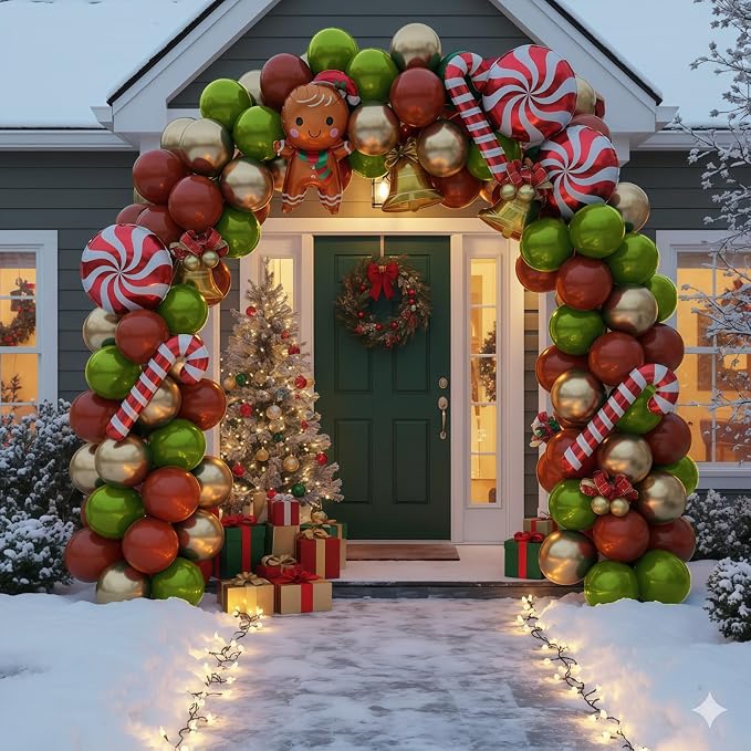 Red and Green Christmas Balloon - Image 5