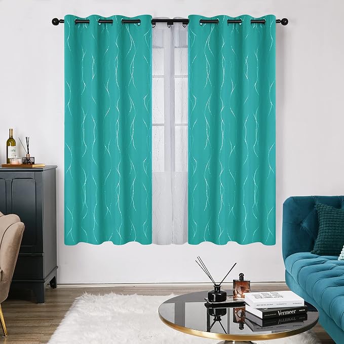 Deconovo Living Room Curtains 72 Inches Long, Thermal Insulated, Room Darkening - Image 2