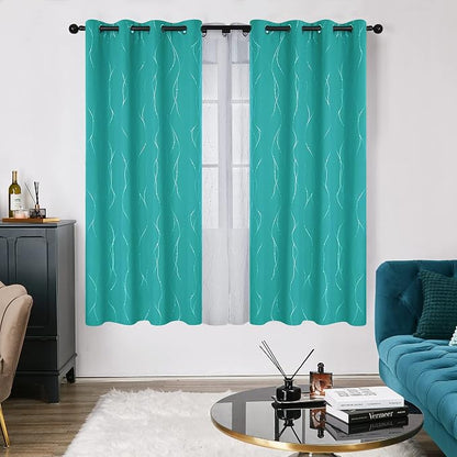 Deconovo Living Room Curtains 72 Inches Long, Thermal Insulated, Room Darkening - Image 2