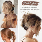 DEEKA 4 PCS 2.5 Inch Hair Claw Clips Double Row Teeth Matte Hair Jaw Clips Hair Barrettes Thick Medium Thin Hair Clips for Women (Beige,Brown,Black)