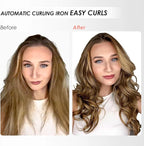 Automatic Rotating Curling Iron, Hair Curler with 3 Temps Fast Heating, 2-Way Rotating 1 Inch Curling Wand, Ceramic Coating, Ionic, Anti-Scald, Anti-Tangle, Dual Voltage Auto Shut-Off (Gray)