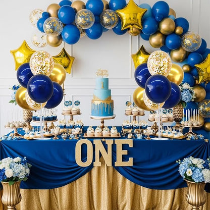 TONIFUL 4 Set Navy Blue Gold Balloons Stand Balloon Centerpieces - Image 8