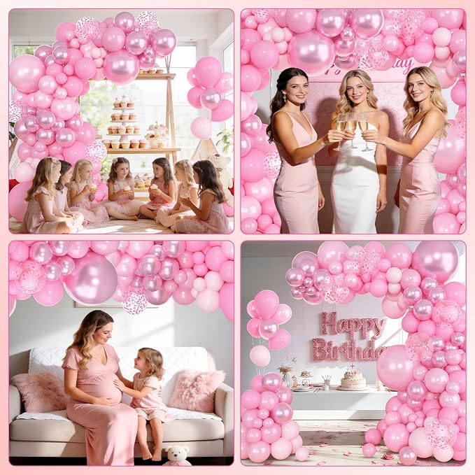 Amandir 153pcs Pastel Light Pink Balloon Garland Arch Kit Different Sizes | 18 - Image 5