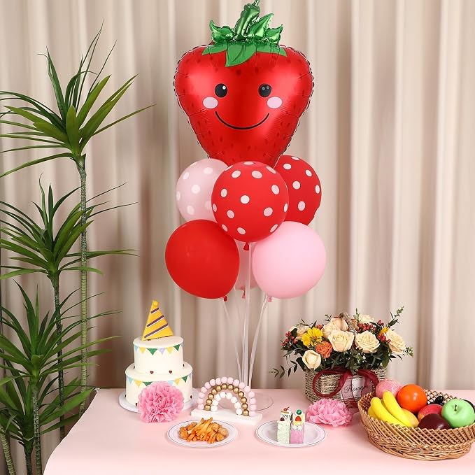 Strawberry Birthday Party Balloons Stand Kit 2 Sets - Image 4