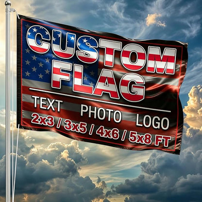 Custom Flag 3x5 Ft Outdoor, Personalize Print Your Own Text/Photo/Logo by Nxwdwqa