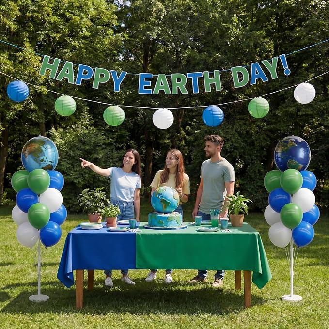 Gejoy 2 Sets 62" Large Globe Balloons Tower Stand Kit, Entire Balloon Column Kit - Image 4