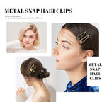 Small Hair Barrettes For Women No Slip Metal Snap Clips For Thin And Fine Hair,Matte Black Brown Green Gray,20 PCS,1.97 x 0.5 Inch.