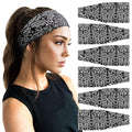 DRESHOW Yoga Sports Headbands for Women Elastic Non-Slip Headbands Workout Running Hair Bands 6 Pack