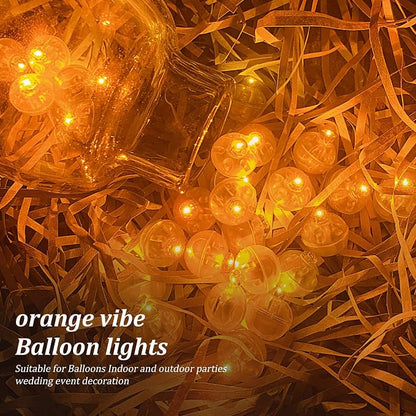 50pcs LED Orange Balloon Light Mini Tiny LED Light, Small Round Led Ball Lamp - Image 4