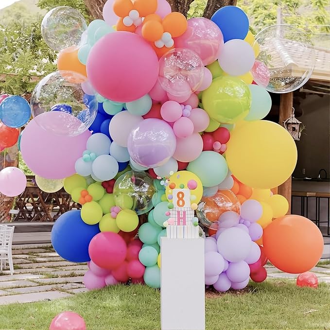 Rainbow Balloons Assorted Colors 125pcs 5 Inch Birthday Balloons - Image 4