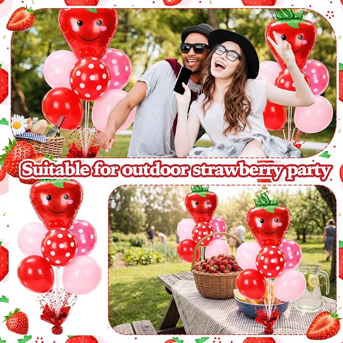 Civaner Strawberry Party Balloons Stand Kit 6 Sets - Image 5