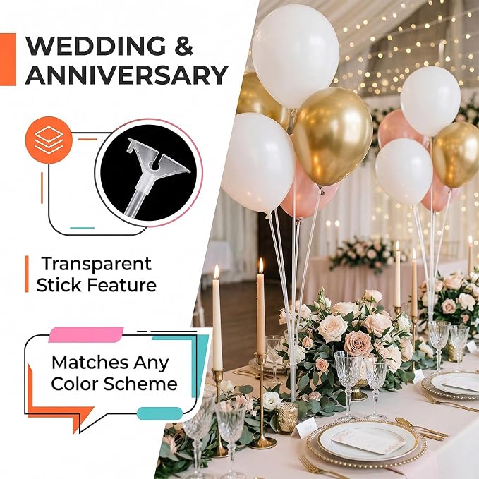 Chedin 20 Pcs Balloon Sticks - Image 4