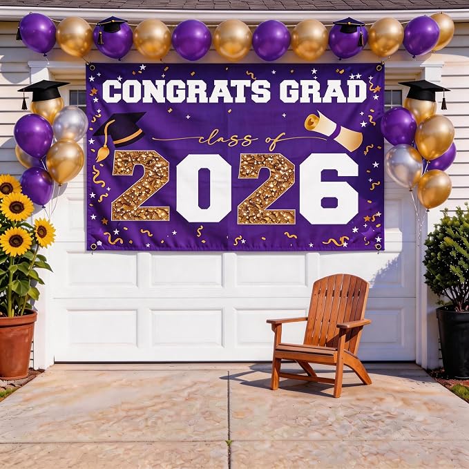 Class of 2026 Graduation Banner 47x67" - Image 2