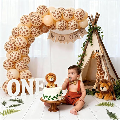 Giraffe Print Balloons Set, 12 Inch Safari Animal Deer Print Latex Balloons - Image 5