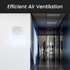 Repa Market 6 Inch Black Dryer Vent Hood/Duct Cover for Walls or Ceiling/ABS Plastic Louvered Air Grille with Built-In Mesh Screen/Exhaust and Dryer Vent Covers for Indoor & Outdoor Use